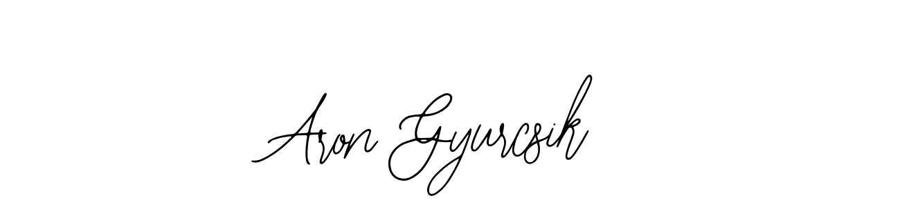 Bearetta-2O07w is a professional signature style that is perfect for those who want to add a touch of class to their signature. It is also a great choice for those who want to make their signature more unique. Get Aron Gyurcsik name to fancy signature for free. Aron Gyurcsik signature style 12 images and pictures png