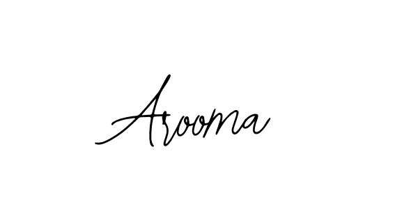 How to make Arooma name signature. Use Bearetta-2O07w style for creating short signs online. This is the latest handwritten sign. Arooma signature style 12 images and pictures png