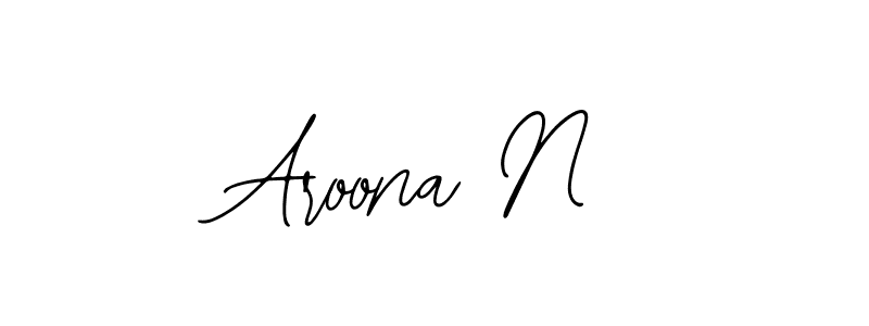 It looks lik you need a new signature style for name Aroona N. Design unique handwritten (Bearetta-2O07w) signature with our free signature maker in just a few clicks. Aroona N signature style 12 images and pictures png
