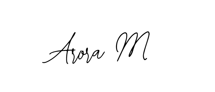 Also You can easily find your signature by using the search form. We will create Arora M name handwritten signature images for you free of cost using Bearetta-2O07w sign style. Arora M signature style 12 images and pictures png