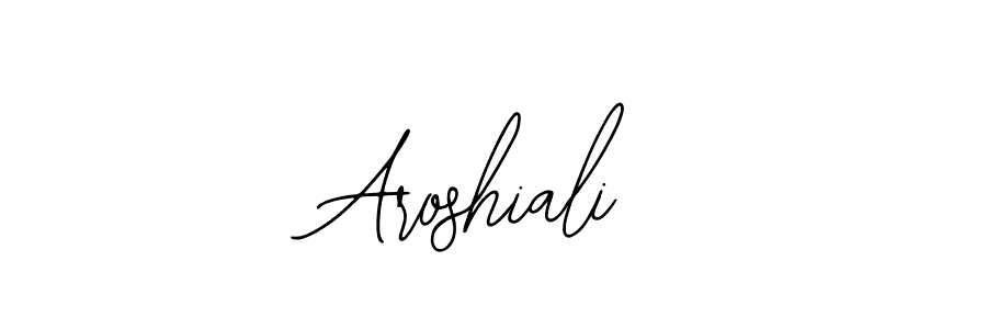 Use a signature maker to create a handwritten signature online. With this signature software, you can design (Bearetta-2O07w) your own signature for name Aroshiali. Aroshiali signature style 12 images and pictures png