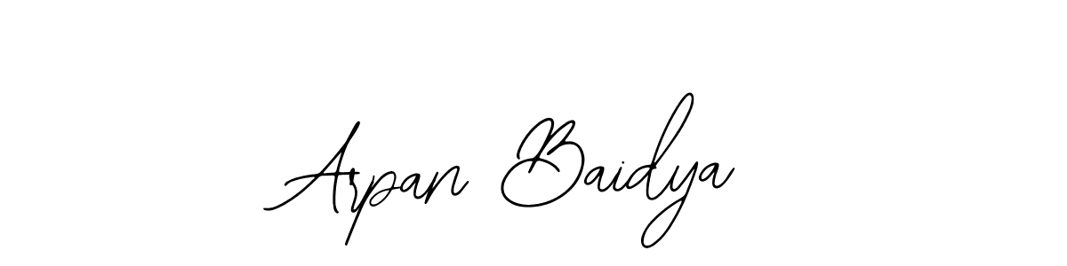 Use a signature maker to create a handwritten signature online. With this signature software, you can design (Bearetta-2O07w) your own signature for name Arpan Baidya. Arpan Baidya signature style 12 images and pictures png