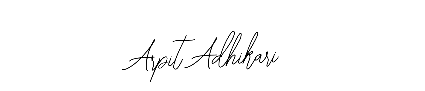 Also we have Arpit Adhikari name is the best signature style. Create professional handwritten signature collection using Bearetta-2O07w autograph style. Arpit Adhikari signature style 12 images and pictures png