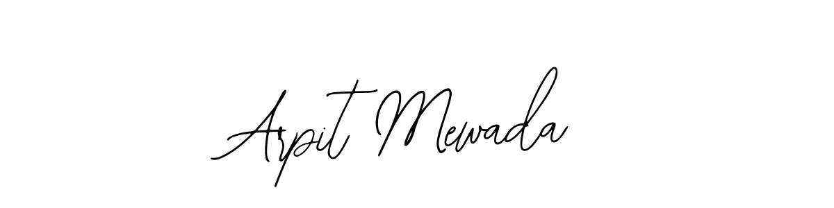 How to make Arpit Mewada name signature. Use Bearetta-2O07w style for creating short signs online. This is the latest handwritten sign. Arpit Mewada signature style 12 images and pictures png