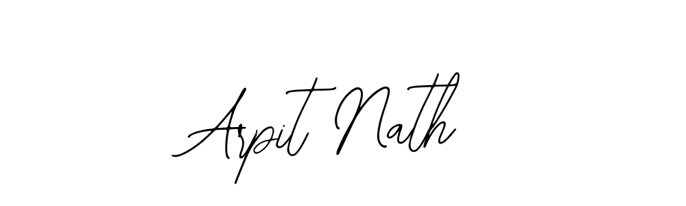 The best way (Bearetta-2O07w) to make a short signature is to pick only two or three words in your name. The name Arpit Nath include a total of six letters. For converting this name. Arpit Nath signature style 12 images and pictures png