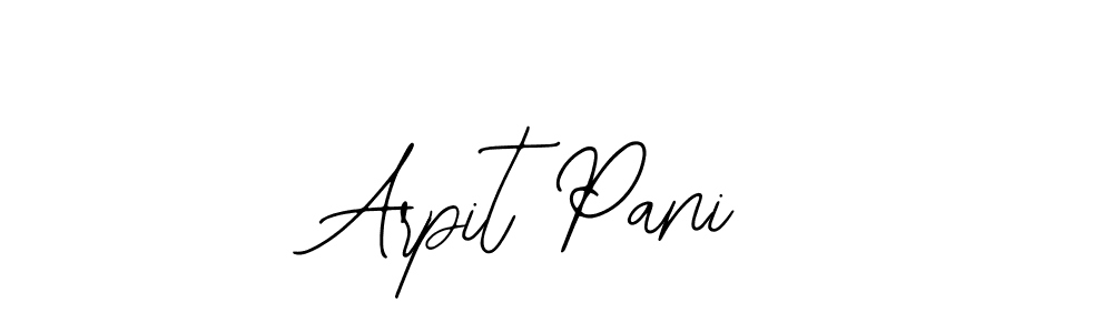 How to make Arpit Pani name signature. Use Bearetta-2O07w style for creating short signs online. This is the latest handwritten sign. Arpit Pani signature style 12 images and pictures png