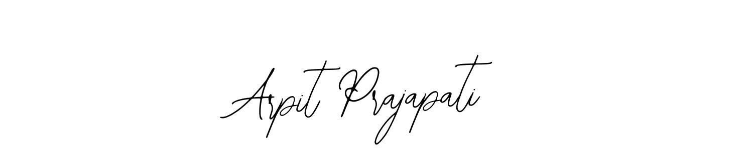 How to make Arpit Prajapati name signature. Use Bearetta-2O07w style for creating short signs online. This is the latest handwritten sign. Arpit Prajapati signature style 12 images and pictures png