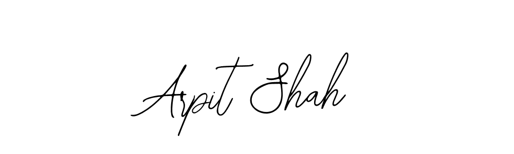 Use a signature maker to create a handwritten signature online. With this signature software, you can design (Bearetta-2O07w) your own signature for name Arpit Shah. Arpit Shah signature style 12 images and pictures png