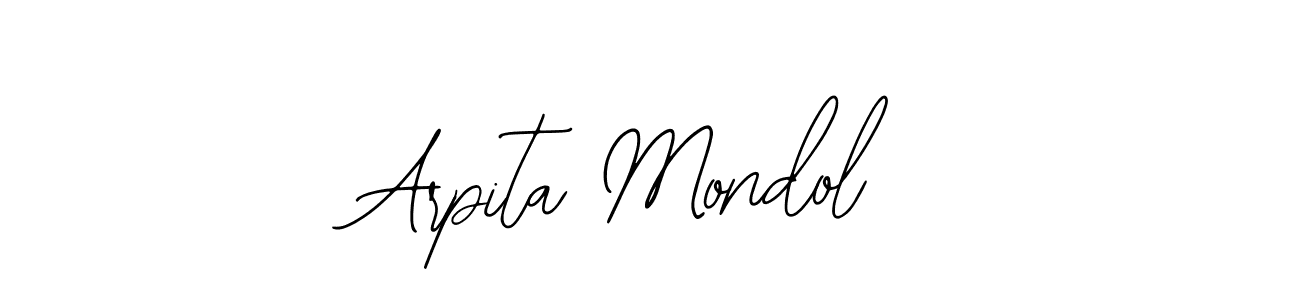 You should practise on your own different ways (Bearetta-2O07w) to write your name (Arpita Mondol) in signature. don't let someone else do it for you. Arpita Mondol signature style 12 images and pictures png