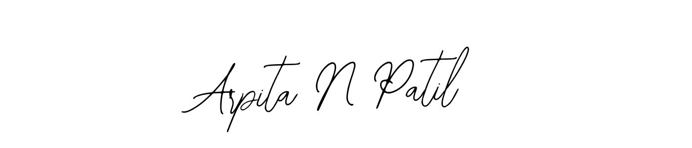 How to make Arpita N Patil signature? Bearetta-2O07w is a professional autograph style. Create handwritten signature for Arpita N Patil name. Arpita N Patil signature style 12 images and pictures png