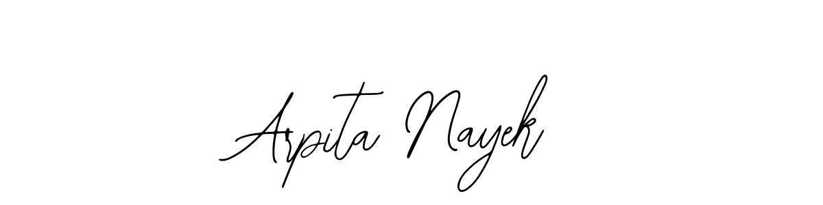 The best way (Bearetta-2O07w) to make a short signature is to pick only two or three words in your name. The name Arpita Nayek include a total of six letters. For converting this name. Arpita Nayek signature style 12 images and pictures png