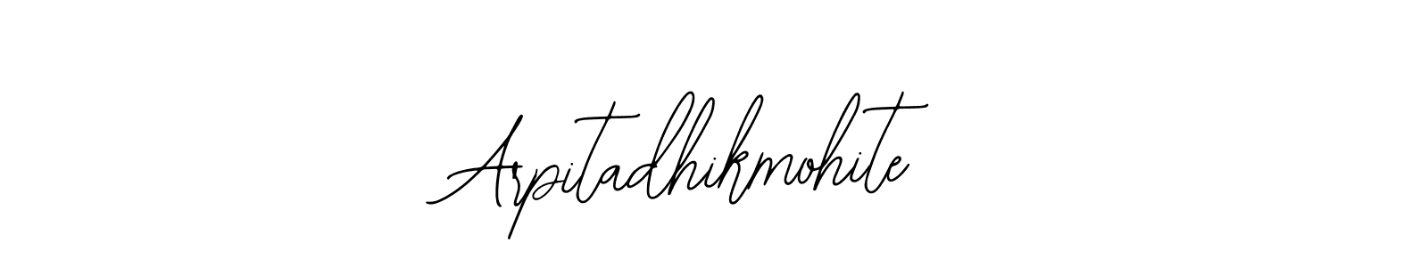 You should practise on your own different ways (Bearetta-2O07w) to write your name (Arpitadhikmohite) in signature. don't let someone else do it for you. Arpitadhikmohite signature style 12 images and pictures png