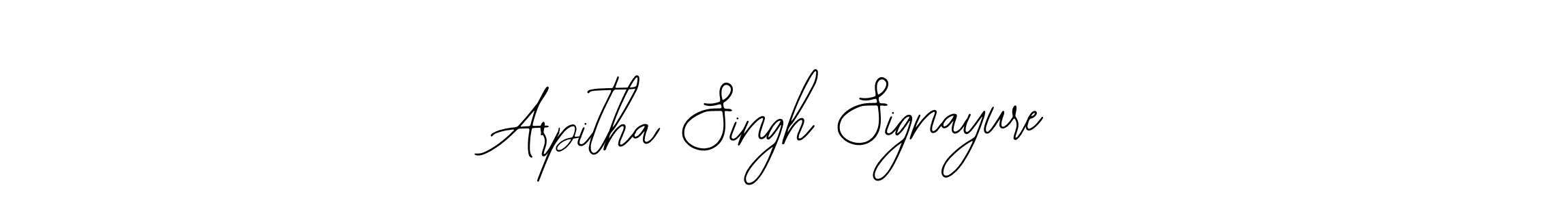 Also we have Arpitha Singh Signayure name is the best signature style. Create professional handwritten signature collection using Bearetta-2O07w autograph style. Arpitha Singh Signayure signature style 12 images and pictures png