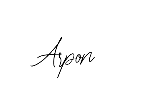 if you are searching for the best signature style for your name Arpon. so please give up your signature search. here we have designed multiple signature styles  using Bearetta-2O07w. Arpon signature style 12 images and pictures png