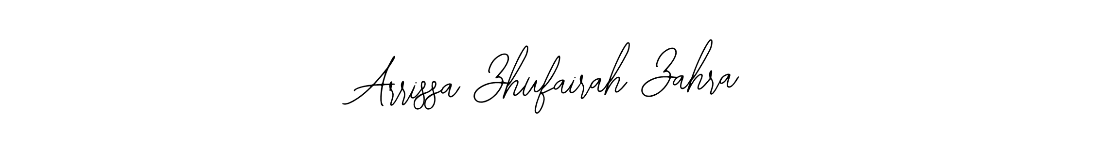 How to make Arrissa Zhufairah Zahra name signature. Use Bearetta-2O07w style for creating short signs online. This is the latest handwritten sign. Arrissa Zhufairah Zahra signature style 12 images and pictures png