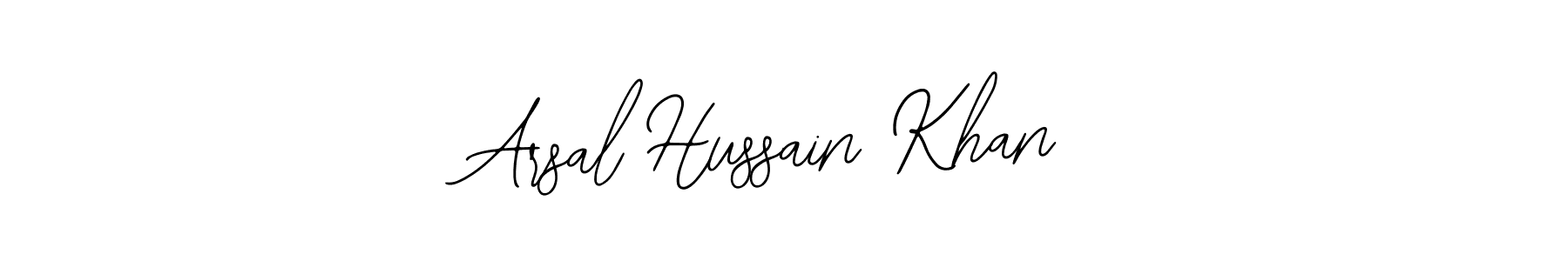 Make a beautiful signature design for name Arsal Hussain Khan. With this signature (Bearetta-2O07w) style, you can create a handwritten signature for free. Arsal Hussain Khan signature style 12 images and pictures png