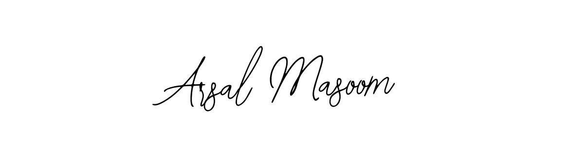 Use a signature maker to create a handwritten signature online. With this signature software, you can design (Bearetta-2O07w) your own signature for name Arsal Masoom. Arsal Masoom signature style 12 images and pictures png