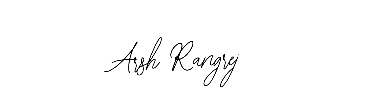 Similarly Bearetta-2O07w is the best handwritten signature design. Signature creator online .You can use it as an online autograph creator for name Arsh Rangrej. Arsh Rangrej signature style 12 images and pictures png
