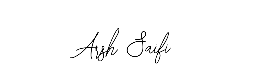The best way (Bearetta-2O07w) to make a short signature is to pick only two or three words in your name. The name Arsh Saifi include a total of six letters. For converting this name. Arsh Saifi signature style 12 images and pictures png