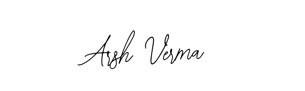 How to make Arsh Verma signature? Bearetta-2O07w is a professional autograph style. Create handwritten signature for Arsh Verma name. Arsh Verma signature style 12 images and pictures png
