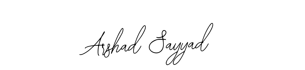 How to make Arshad Sayyad name signature. Use Bearetta-2O07w style for creating short signs online. This is the latest handwritten sign. Arshad Sayyad signature style 12 images and pictures png