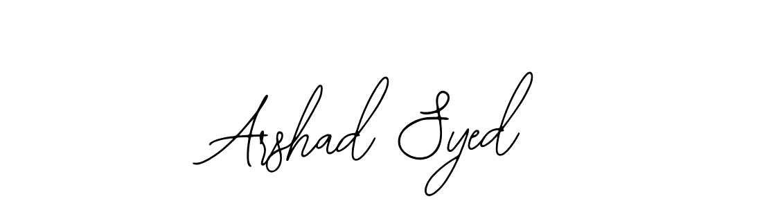 How to make Arshad Syed name signature. Use Bearetta-2O07w style for creating short signs online. This is the latest handwritten sign. Arshad Syed signature style 12 images and pictures png