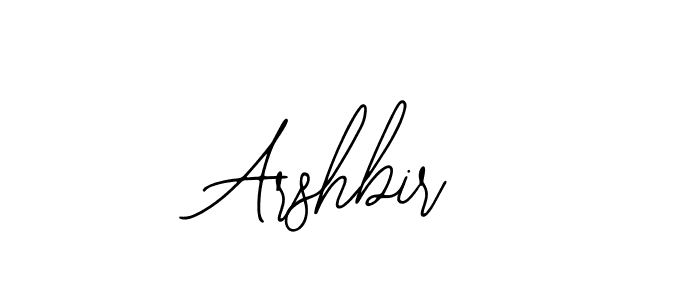 Use a signature maker to create a handwritten signature online. With this signature software, you can design (Bearetta-2O07w) your own signature for name Arshbir. Arshbir signature style 12 images and pictures png