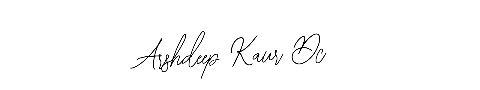 Use a signature maker to create a handwritten signature online. With this signature software, you can design (Bearetta-2O07w) your own signature for name Arshdeep Kaur Dc. Arshdeep Kaur Dc signature style 12 images and pictures png
