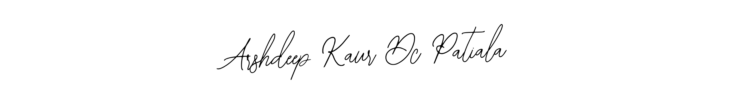 Use a signature maker to create a handwritten signature online. With this signature software, you can design (Bearetta-2O07w) your own signature for name Arshdeep Kaur Dc Patiala. Arshdeep Kaur Dc Patiala signature style 12 images and pictures png