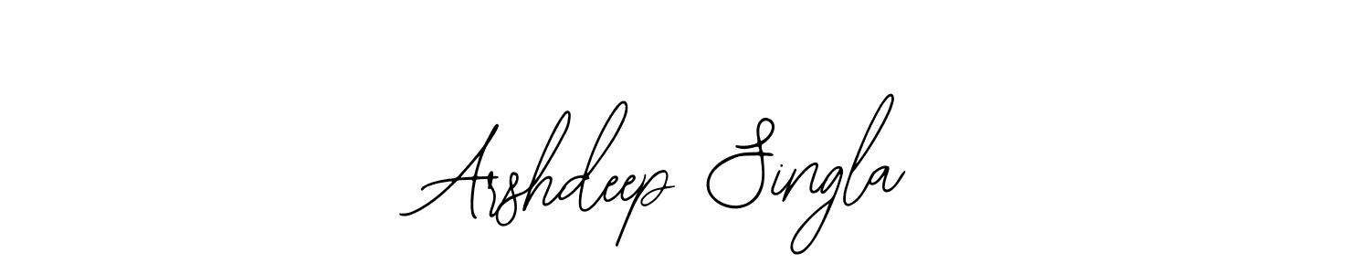 How to make Arshdeep Singla name signature. Use Bearetta-2O07w style for creating short signs online. This is the latest handwritten sign. Arshdeep Singla signature style 12 images and pictures png