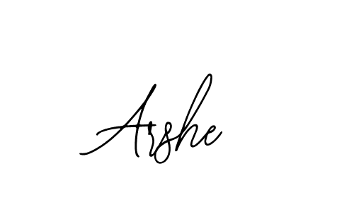 Use a signature maker to create a handwritten signature online. With this signature software, you can design (Bearetta-2O07w) your own signature for name Arshe. Arshe signature style 12 images and pictures png