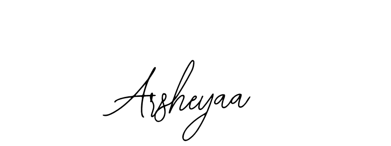 How to make Arsheyaa name signature. Use Bearetta-2O07w style for creating short signs online. This is the latest handwritten sign. Arsheyaa signature style 12 images and pictures png