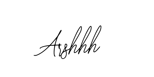 Design your own signature with our free online signature maker. With this signature software, you can create a handwritten (Bearetta-2O07w) signature for name Arshhh. Arshhh signature style 12 images and pictures png