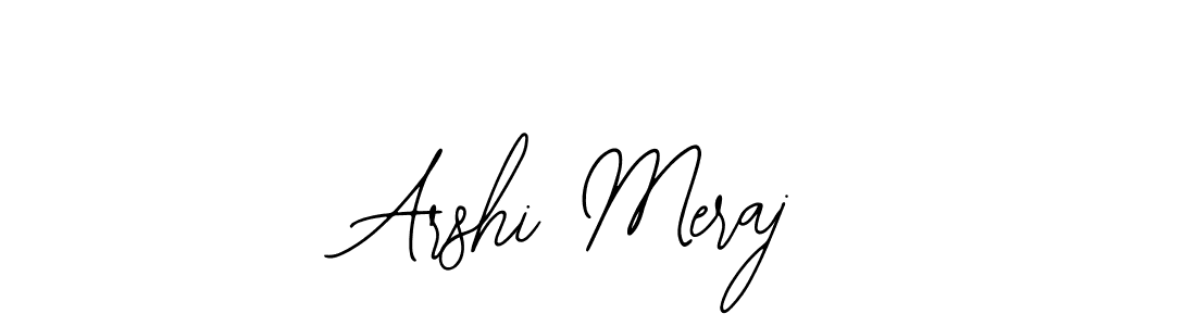The best way (Bearetta-2O07w) to make a short signature is to pick only two or three words in your name. The name Arshi Meraj include a total of six letters. For converting this name. Arshi Meraj signature style 12 images and pictures png