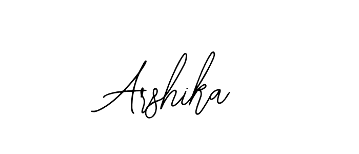 How to make Arshika name signature. Use Bearetta-2O07w style for creating short signs online. This is the latest handwritten sign. Arshika signature style 12 images and pictures png