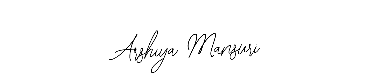 if you are searching for the best signature style for your name Arshiya Mansuri. so please give up your signature search. here we have designed multiple signature styles  using Bearetta-2O07w. Arshiya Mansuri signature style 12 images and pictures png