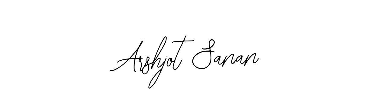 The best way (Bearetta-2O07w) to make a short signature is to pick only two or three words in your name. The name Arshjot Sanan include a total of six letters. For converting this name. Arshjot Sanan signature style 12 images and pictures png