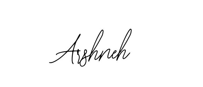 Design your own signature with our free online signature maker. With this signature software, you can create a handwritten (Bearetta-2O07w) signature for name Arshneh. Arshneh signature style 12 images and pictures png