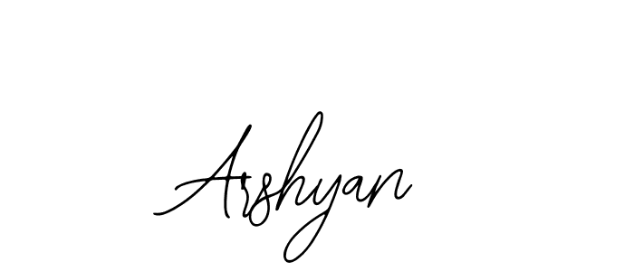 Design your own signature with our free online signature maker. With this signature software, you can create a handwritten (Bearetta-2O07w) signature for name Arshyan. Arshyan signature style 12 images and pictures png
