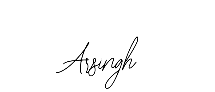 You should practise on your own different ways (Bearetta-2O07w) to write your name (Arsingh) in signature. don't let someone else do it for you. Arsingh signature style 12 images and pictures png