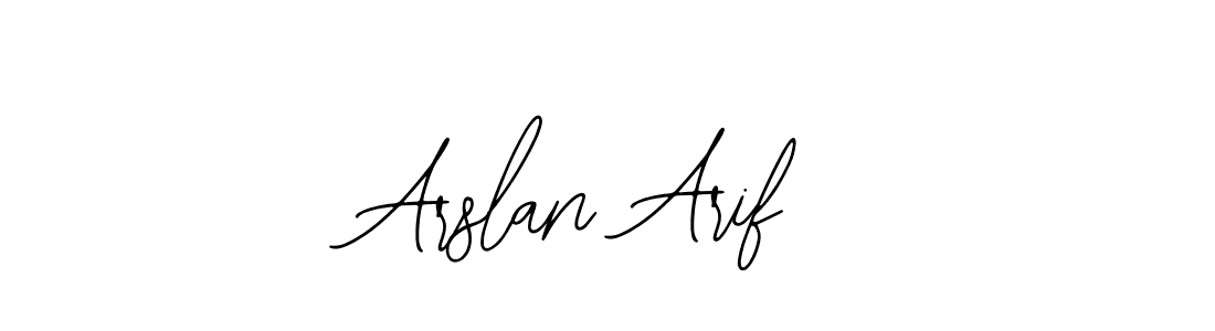 You should practise on your own different ways (Bearetta-2O07w) to write your name (Arslan Arif) in signature. don't let someone else do it for you. Arslan Arif signature style 12 images and pictures png