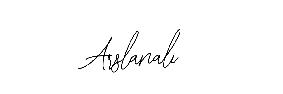 Use a signature maker to create a handwritten signature online. With this signature software, you can design (Bearetta-2O07w) your own signature for name Arslanali. Arslanali signature style 12 images and pictures png