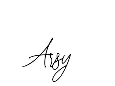How to make Arsy signature? Bearetta-2O07w is a professional autograph style. Create handwritten signature for Arsy name. Arsy signature style 12 images and pictures png