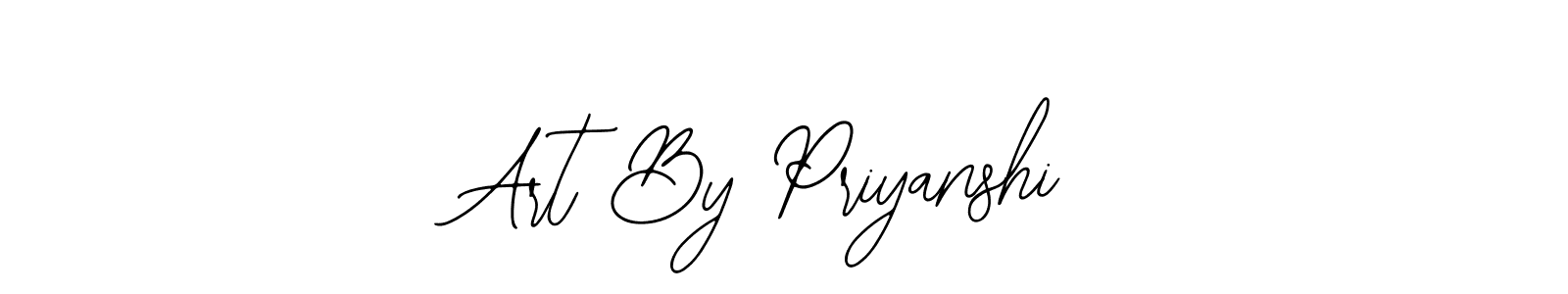 How to make Art By Priyanshi name signature. Use Bearetta-2O07w style for creating short signs online. This is the latest handwritten sign. Art By Priyanshi signature style 12 images and pictures png