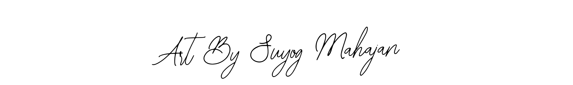 You should practise on your own different ways (Bearetta-2O07w) to write your name (Art By Suyog Mahajan) in signature. don't let someone else do it for you. Art By Suyog Mahajan signature style 12 images and pictures png