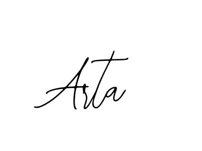 Use a signature maker to create a handwritten signature online. With this signature software, you can design (Bearetta-2O07w) your own signature for name Arta. Arta signature style 12 images and pictures png