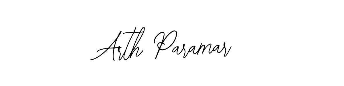 You should practise on your own different ways (Bearetta-2O07w) to write your name (Arth Paramar) in signature. don't let someone else do it for you. Arth Paramar signature style 12 images and pictures png