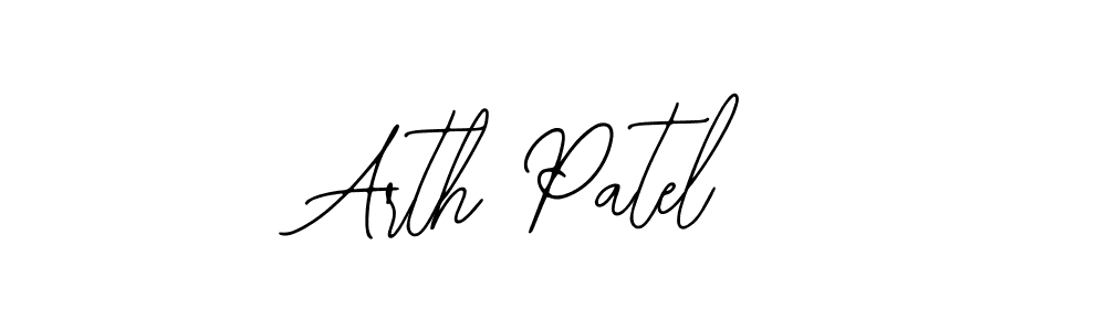 How to make Arth Patel name signature. Use Bearetta-2O07w style for creating short signs online. This is the latest handwritten sign. Arth Patel signature style 12 images and pictures png