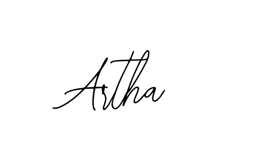 How to make Artha signature? Bearetta-2O07w is a professional autograph style. Create handwritten signature for Artha name. Artha signature style 12 images and pictures png