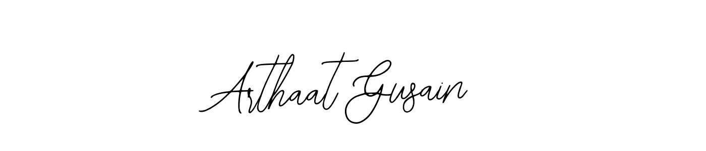 You should practise on your own different ways (Bearetta-2O07w) to write your name (Arthaat Gusain) in signature. don't let someone else do it for you. Arthaat Gusain signature style 12 images and pictures png